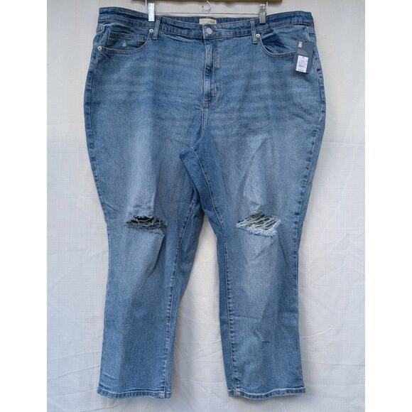 Universal Thread Womens High Rise 90s Slim Jeans Sz 26R Light Blue Distressed - Picture 2 of 11